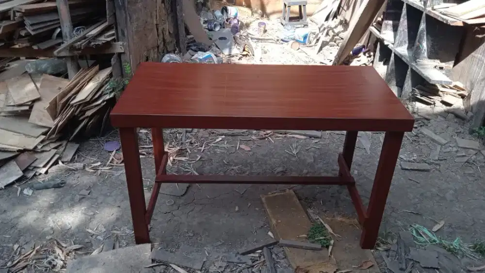 Meja warkop, meja warung makan standar besar ready