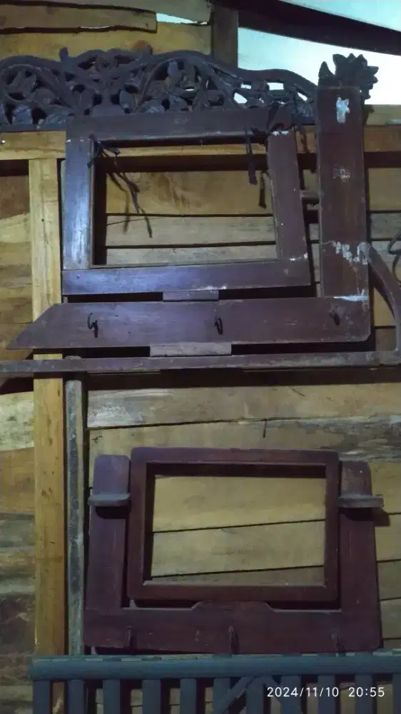 Kapstok jati tua jadul 2 pcs