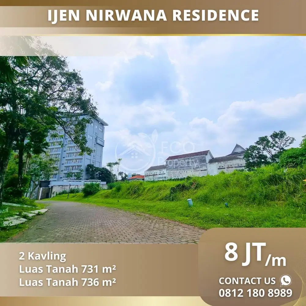 Tanah Dua Kavling Lokasi Ijen Nirwana Residence Bareng Klojen Malang