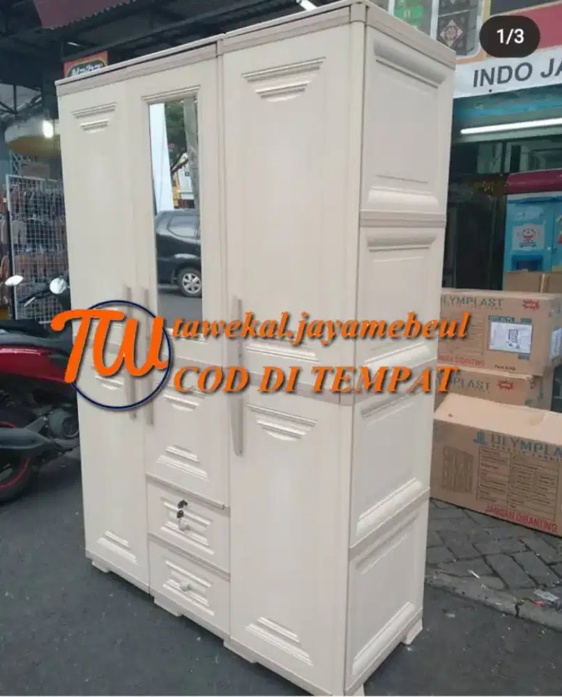 (MURAH) LEMARI PAKAIAN PLASTIK OLYMPLAST -  LUXURY