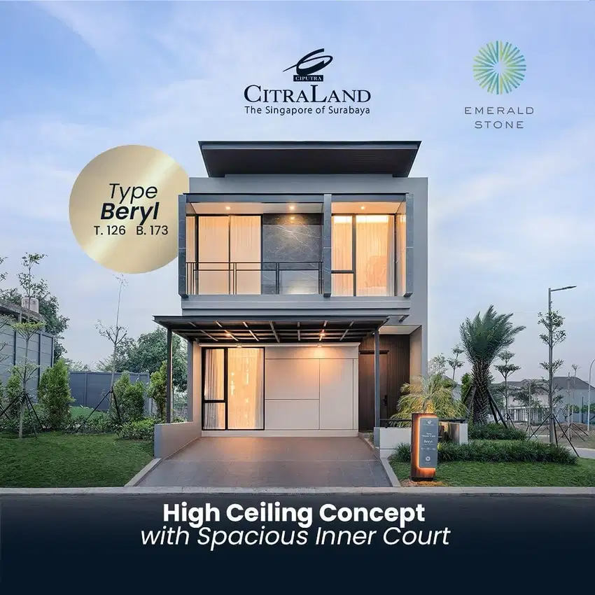 DP 0%, Rumah Citraland Emerald Stone Start 2,5Man Mewah Dkt UC Ciputra