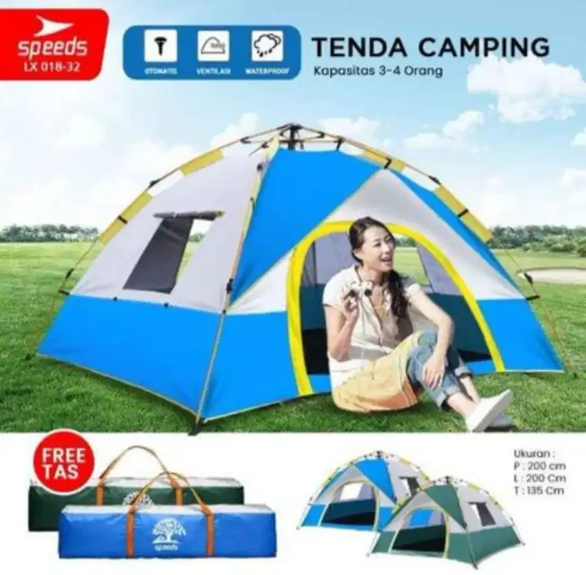 TENDA SPEEDS 1 PINTU 018-32 (KAPASITAS 3-4 ORANG)