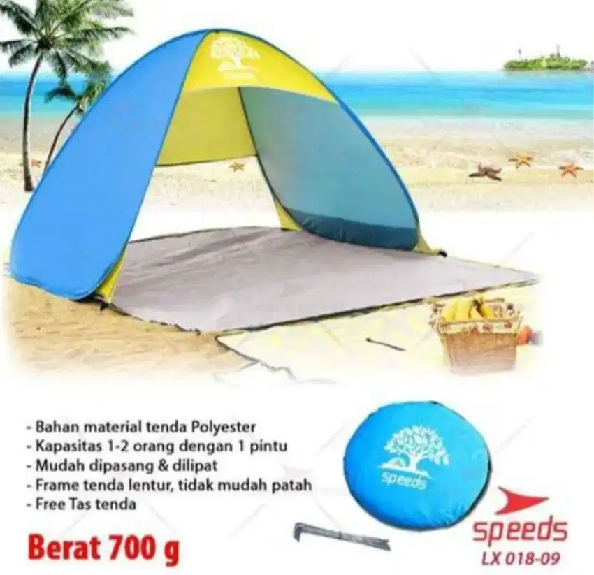 TENDA TERBUKA OTOMATIS SPEEDS 018-9 (KAPASITAS 1-2 ORANG)