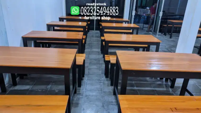 Meja kursi warung makan/cafe/warmindo