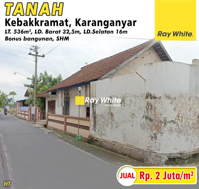 Tanah + Bangunan Harga Murah Lokasi Belakang SMP N 1 Kebakkramat KRA