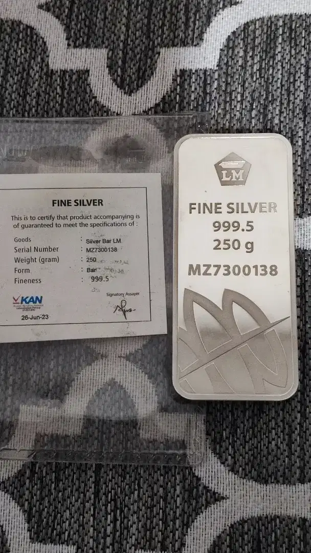 Perak Antam LANGKA, 250gr, Fine Silver 999.5, BEST DESIGN ever!