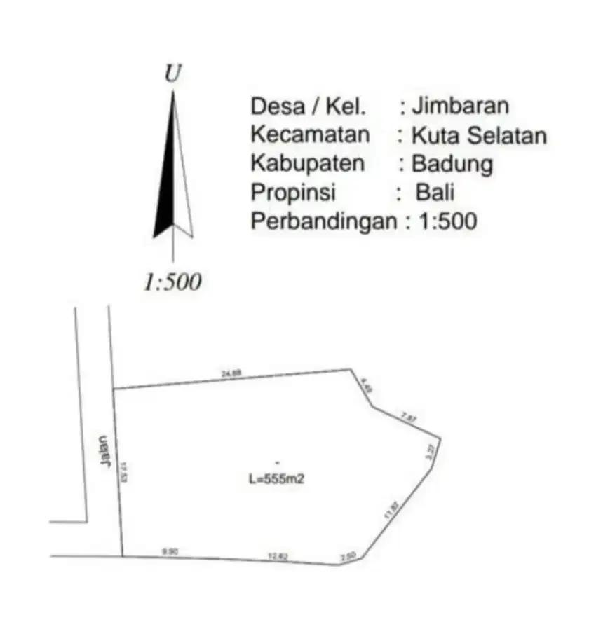 Dijual tanah mecutan jimbaran kuta selatan dekat kampus Udayana n GWK