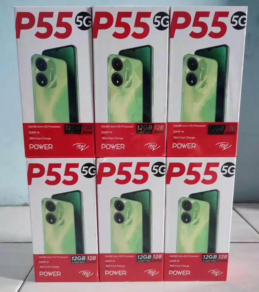 Itel p55 5G 6/128 baru dan segel murah