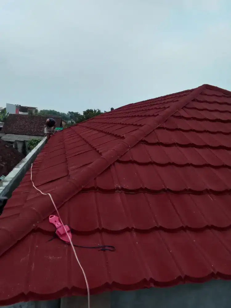 Rangka atap baja ringan c.75mm terpasang