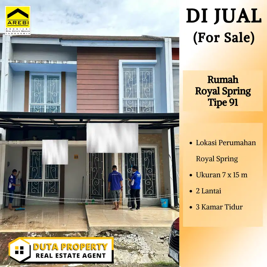 Dijual Rumah Perumahan Royal Spring Tipe 91 Gowa