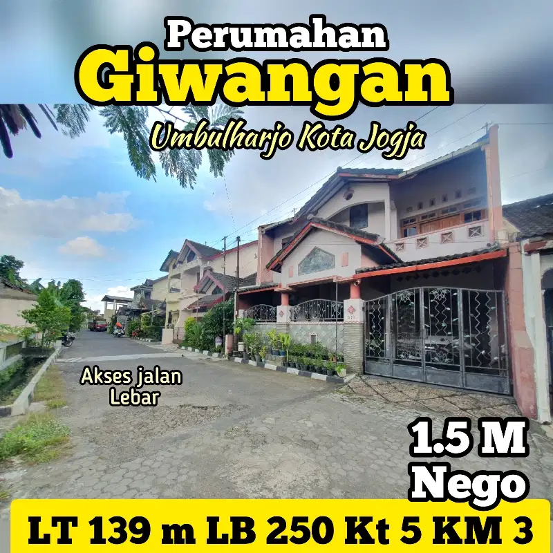 Jual Cepat Rumah di Perum Kota Jogja Giwangan Umbulharjo