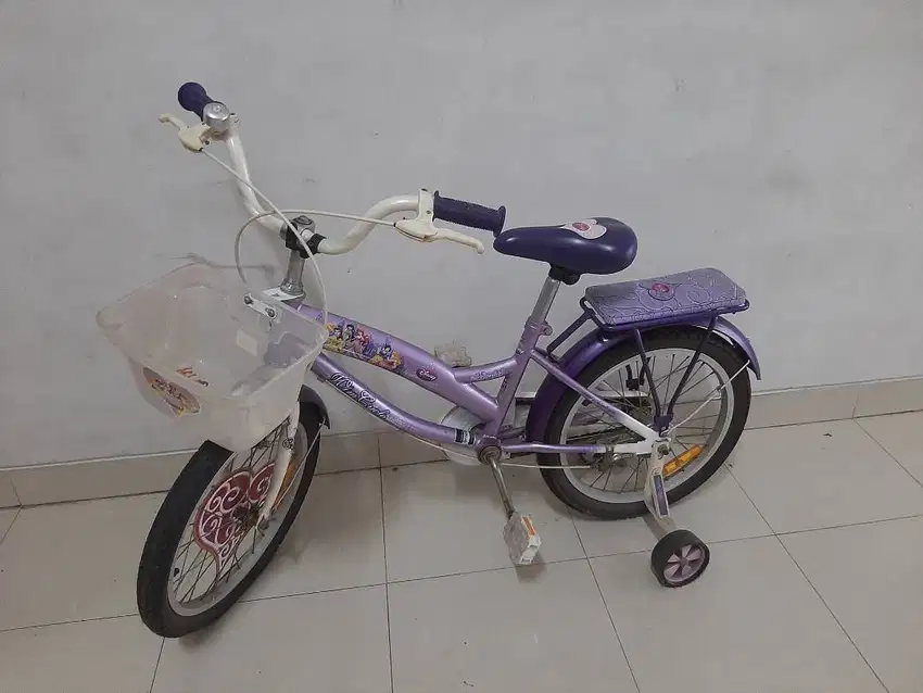 Sepeda Wimcycle 18 inch princess ungu