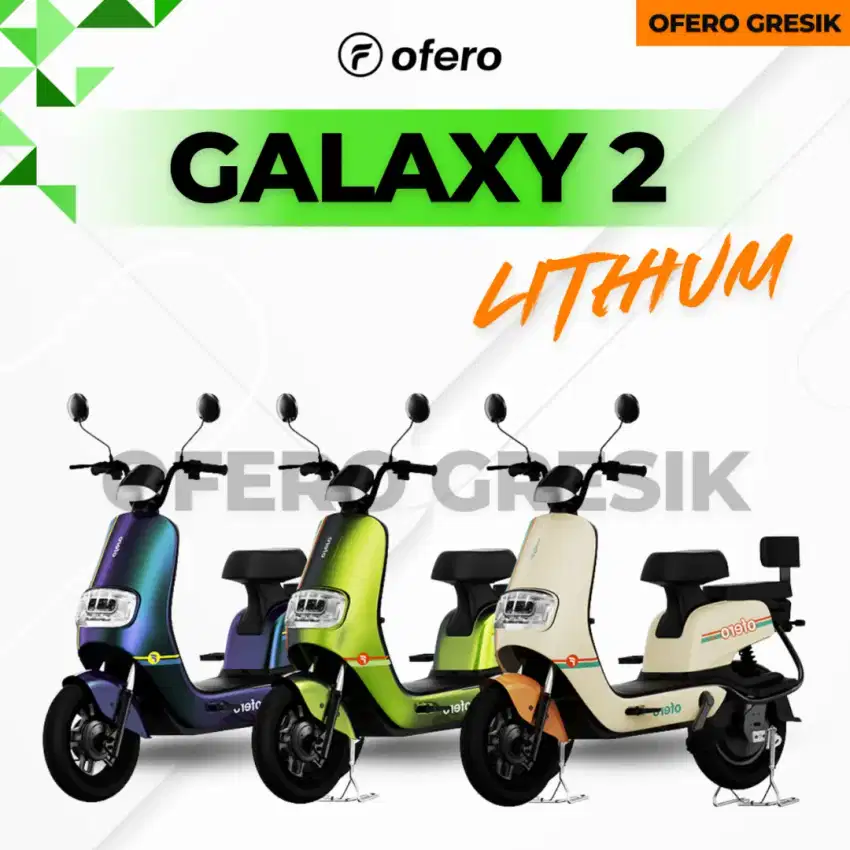 SEPEDA LISTRIK OFERO GALAXY 2 LITHIUM -BIKE/SPEED 36KM POWER 500W