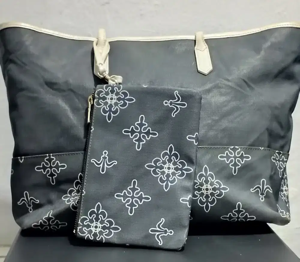 Totebag Kanvas mix Kulit
