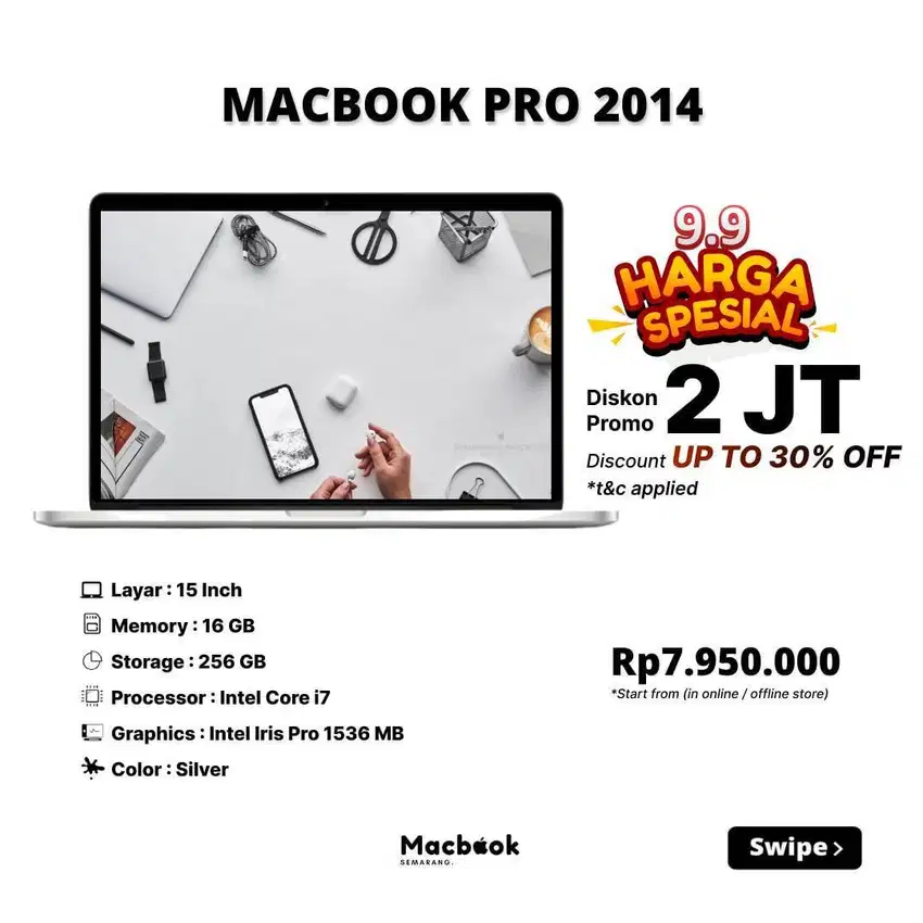 MacBook Pro 2014 RAM 16/256 GB, PROMO CASHBACK!!