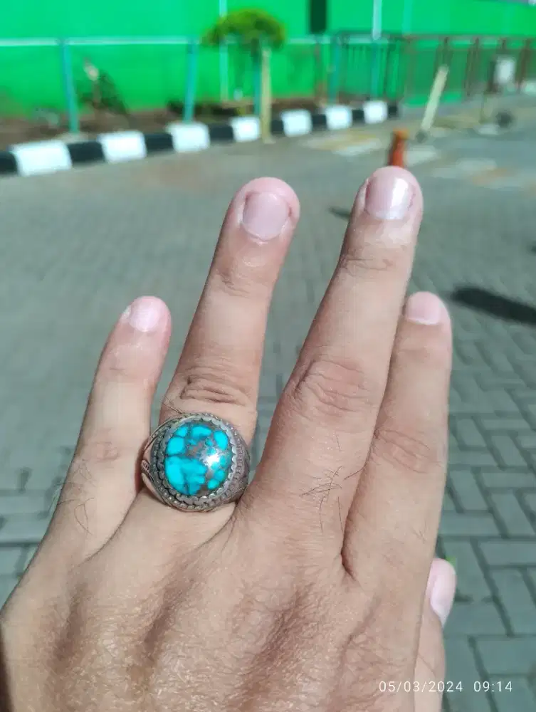 Pirus persia Ring perak handmade