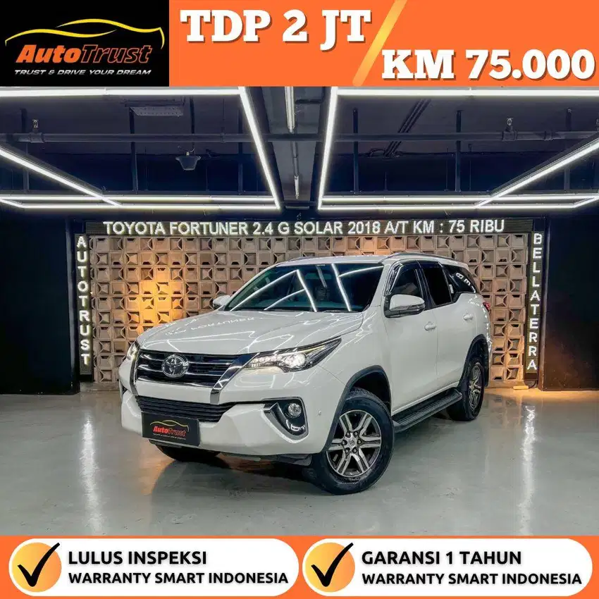 Tdp 3 Juta Toyota Fortuner 2.4 G 4x2 Solar A/T Nik.2018/David