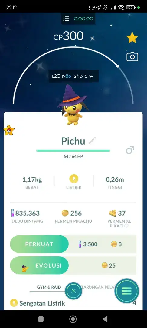 Jual akun pokemon go rare shiny pichu