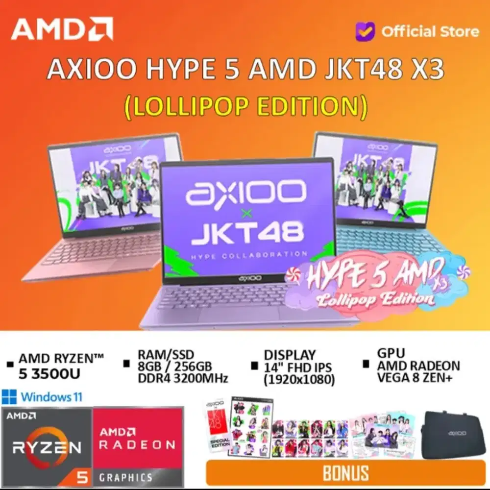 New Axioo Hype 5 AMD Lolipop