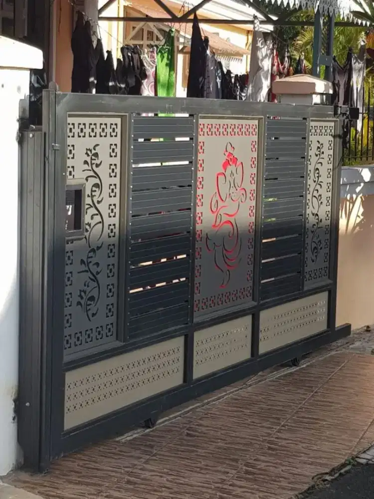 Pagar cutting plat minimalis