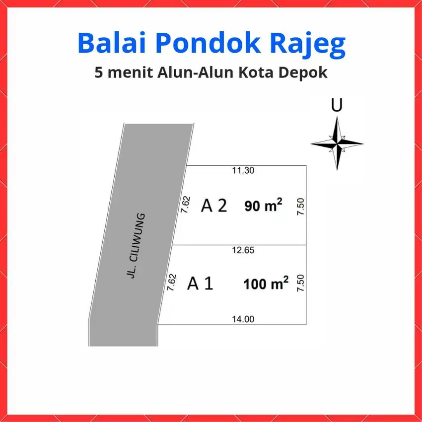 Jual Tanah Kavling di kalimulya Cilodong Depok. Siap Bangun Rumah