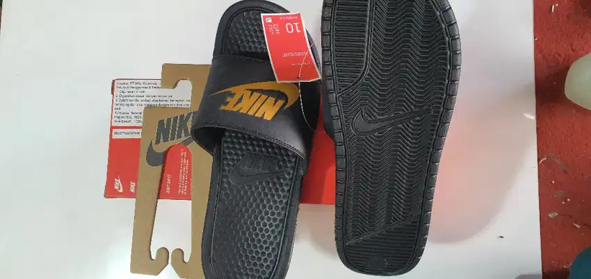 Sandal nike bennasi jdi original warna hitam mas