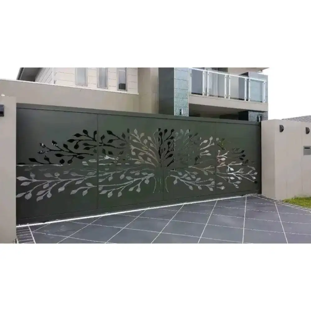 Pintu garasi terbaru motif cuttingg layser/moderen