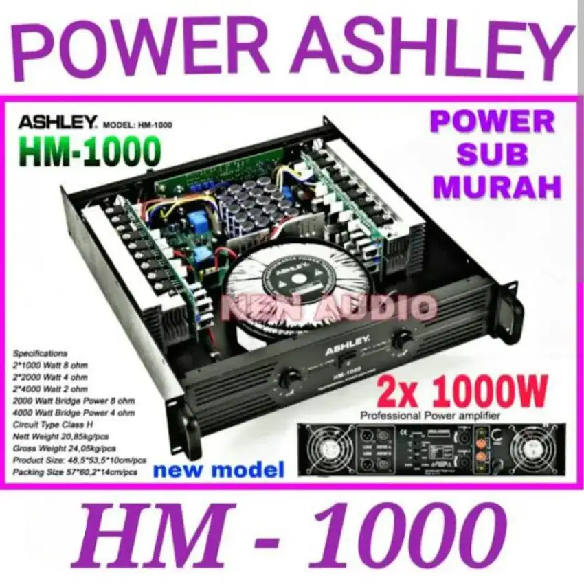 Power Amplifier ASHLEY HM1000 terlaris dan terbaik