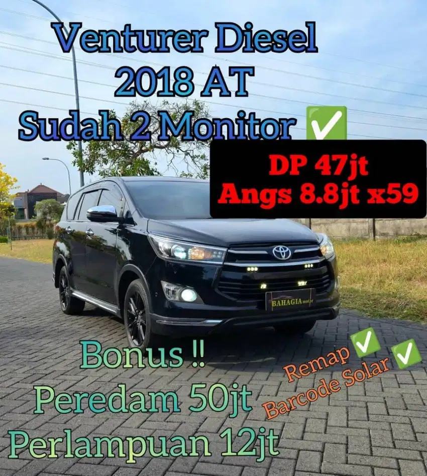 Venturer Diesel 2018 AT New Model Hitam Innova V 2019 Matic Solar 2020