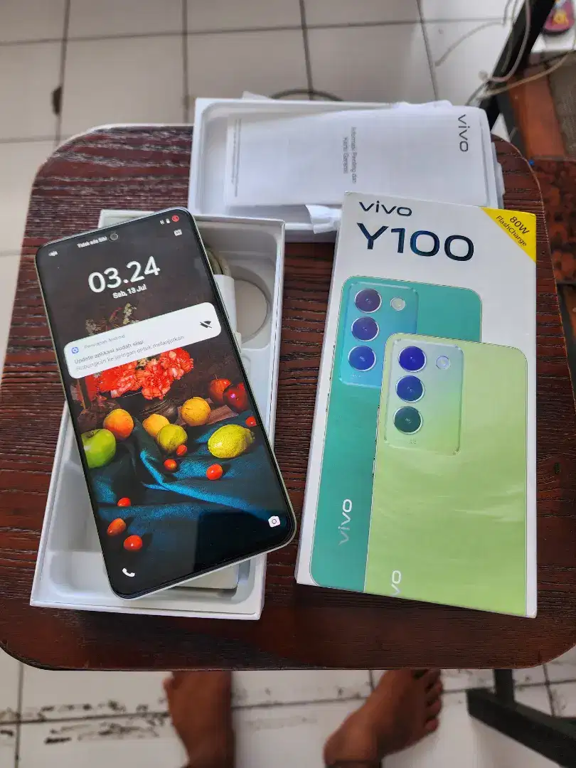 hp vivo y100 8/128gb fulset orijinal siap pakek