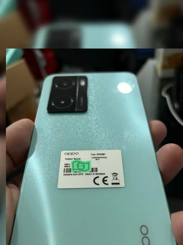 Oppo A57 Hijau Keren ram 4Gb Rom 128Gb