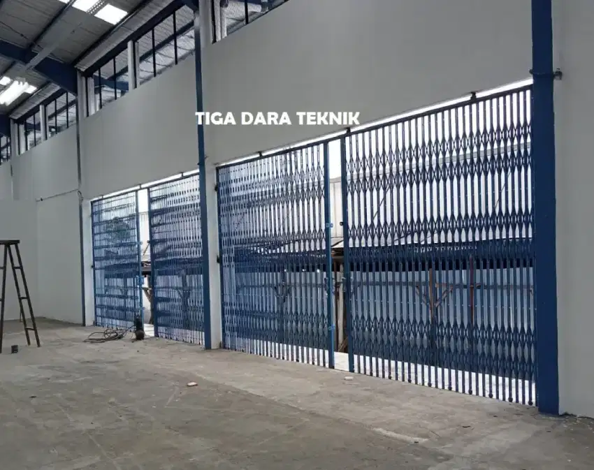 Terima pasang pintu harmonika / gerbang silang , Tiga dara teknik