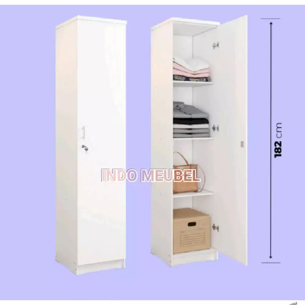 LEMARI PAKAIAN 1 PINTU MINIMALIS NEW MODERN KEINIAN ELEGANT