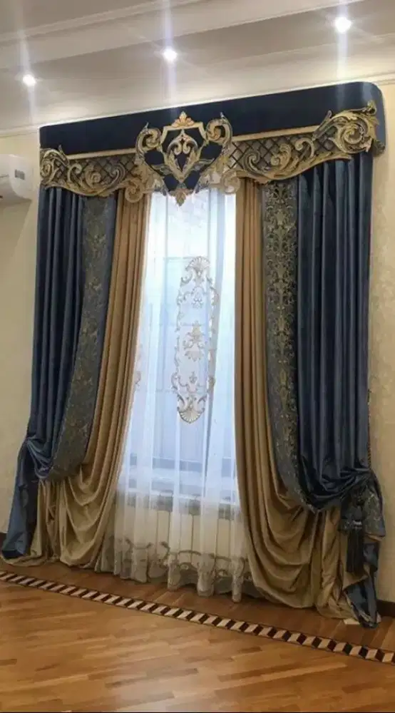 Jual gordyn gorden tirai vertikal roll blind jasa wallpaper dinding vi