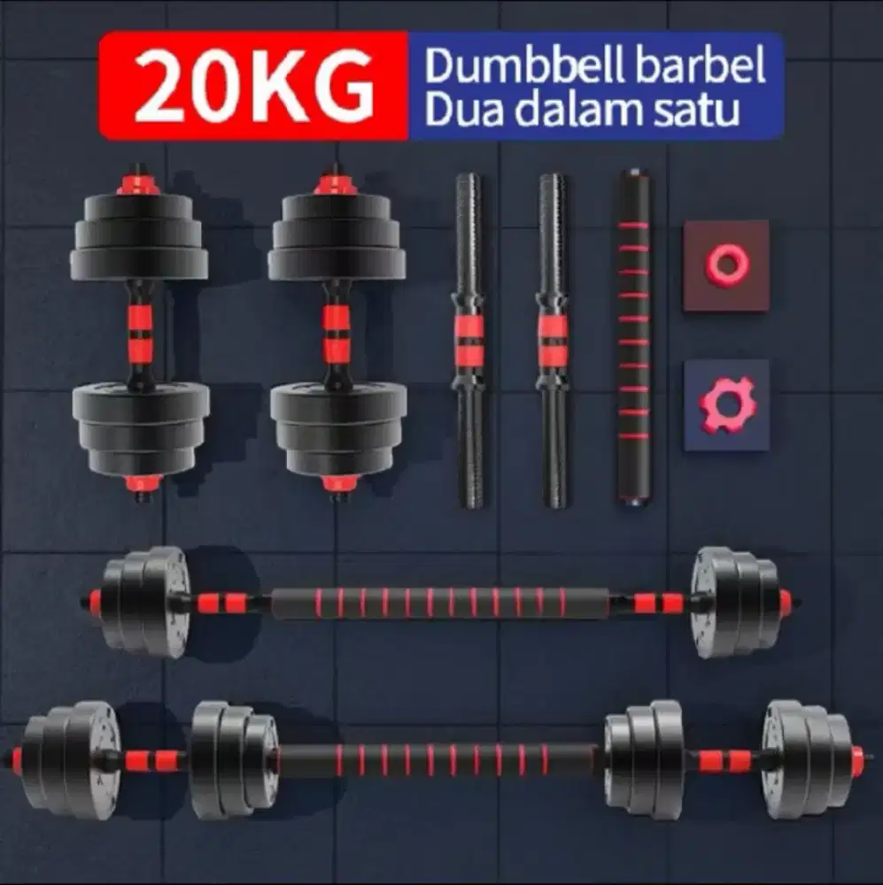 Barbell/Dumbell PVC 20kg harga promo