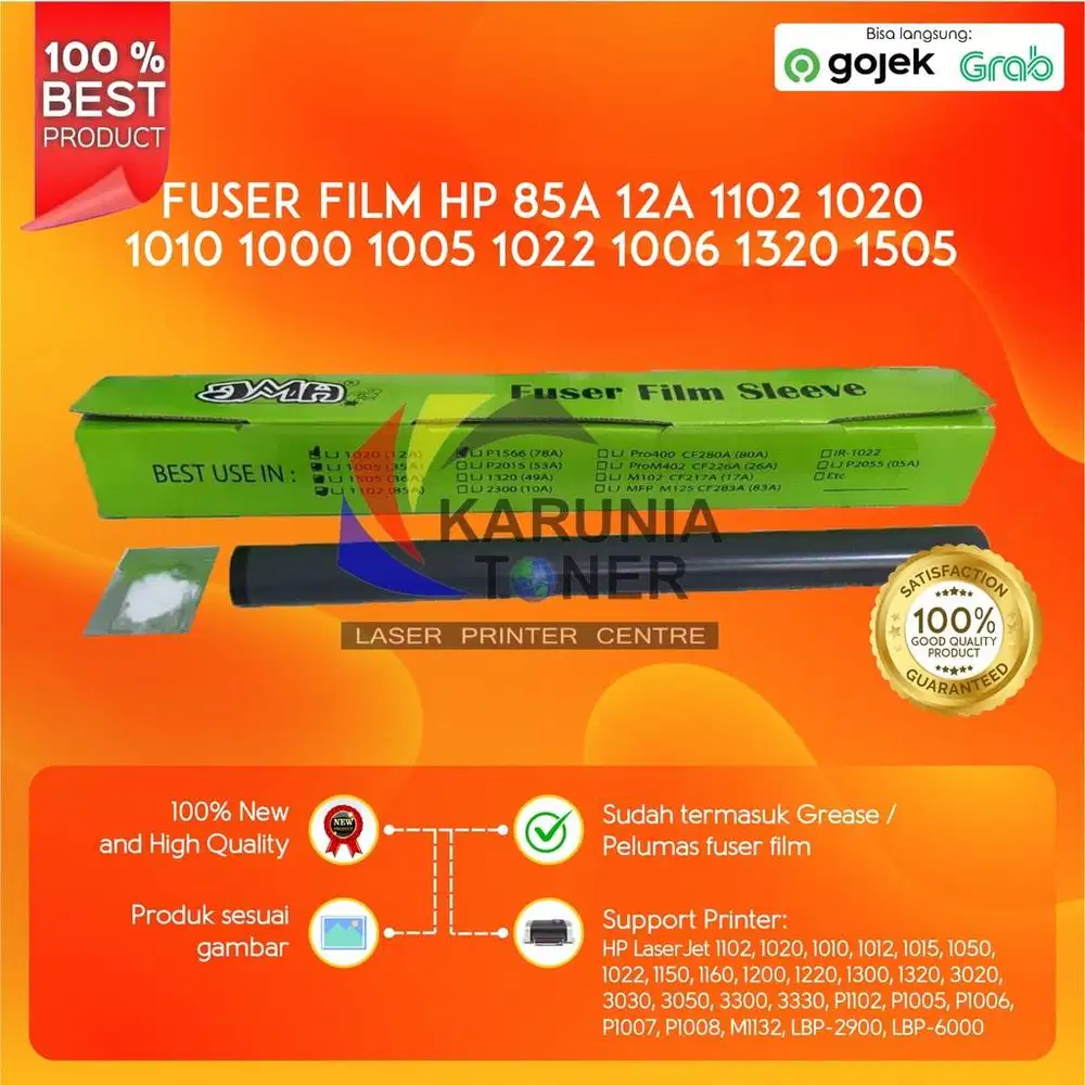 FUSER FILM 12A BLACK For use in Printer LaserJet 1010 1 Berkualitas