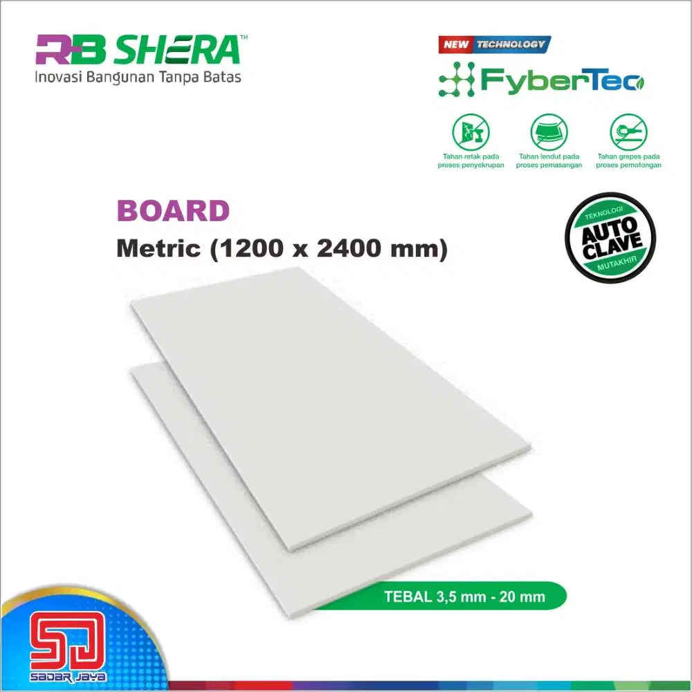 RB SHERA Metric Papan GRC Fibersemen Plafon Dinding Mezzanine Lantai