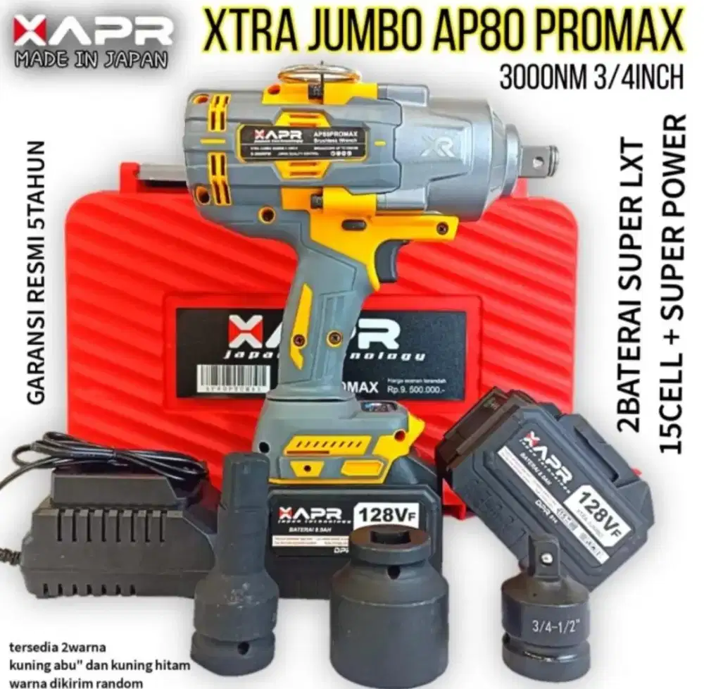 impact wrench APR 80 3000NM 3/4 inch 2 baterai