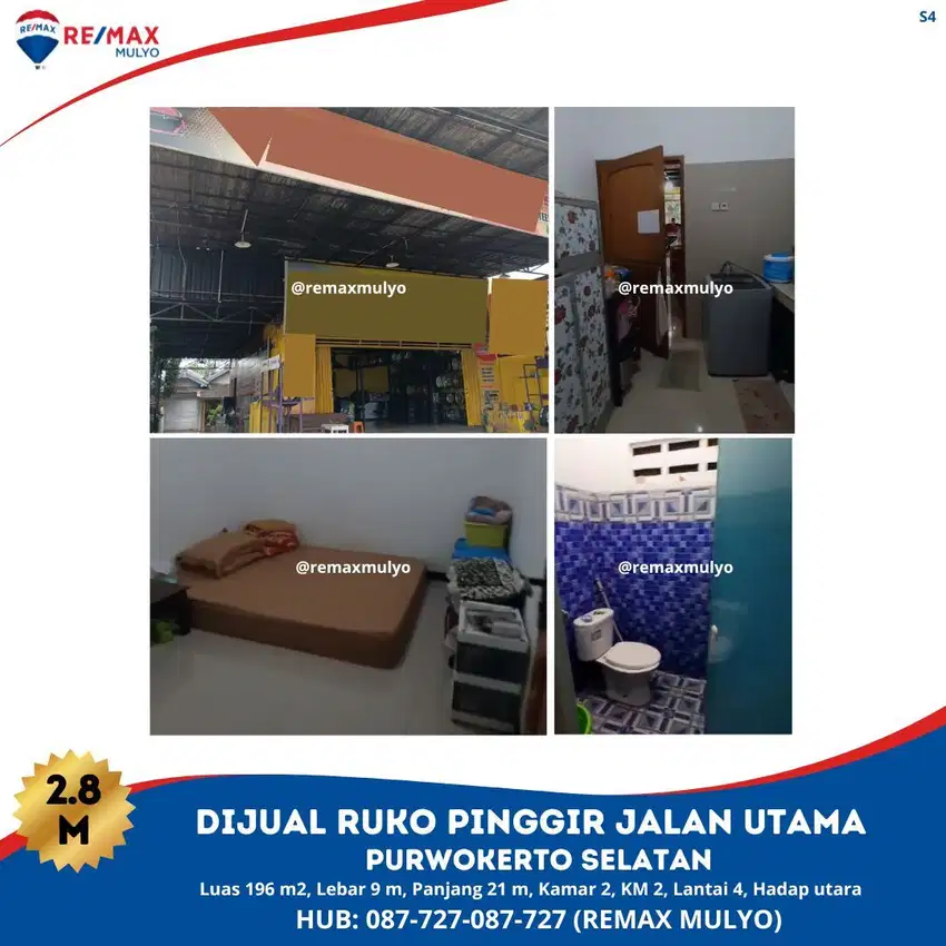 Dijual Ruko Pinggir Jalan Utama