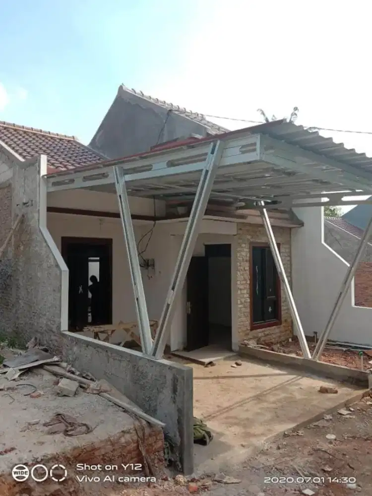 Kanopi baja ringan atap spandek pasir