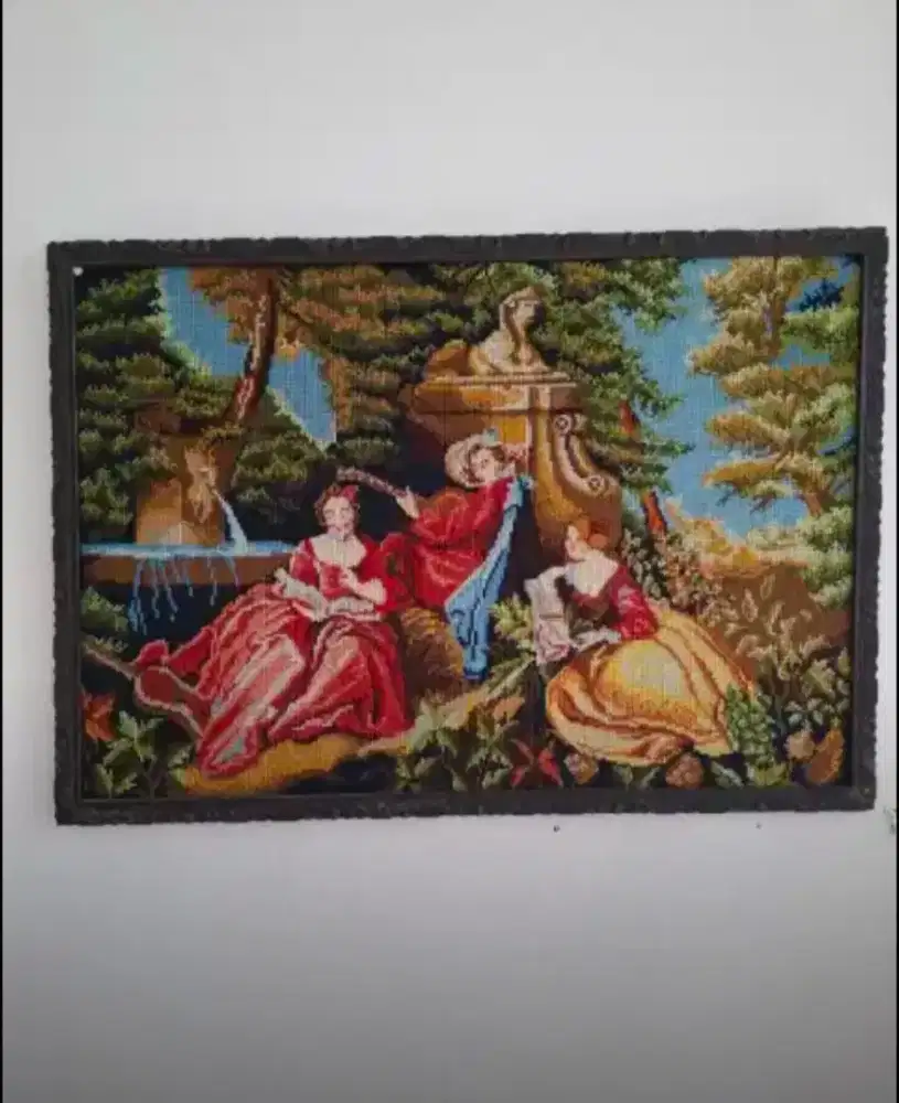 Pajangan Sulam kristik 3 wanita ukuran 120x80cm