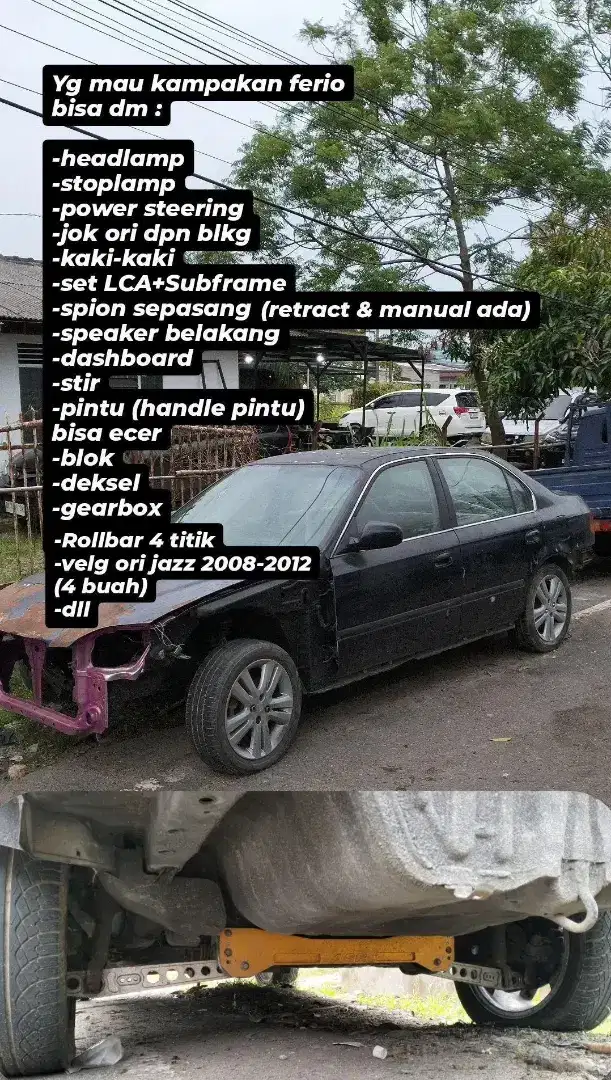 Kampakan/Copotan Part Honda Civic Ferio