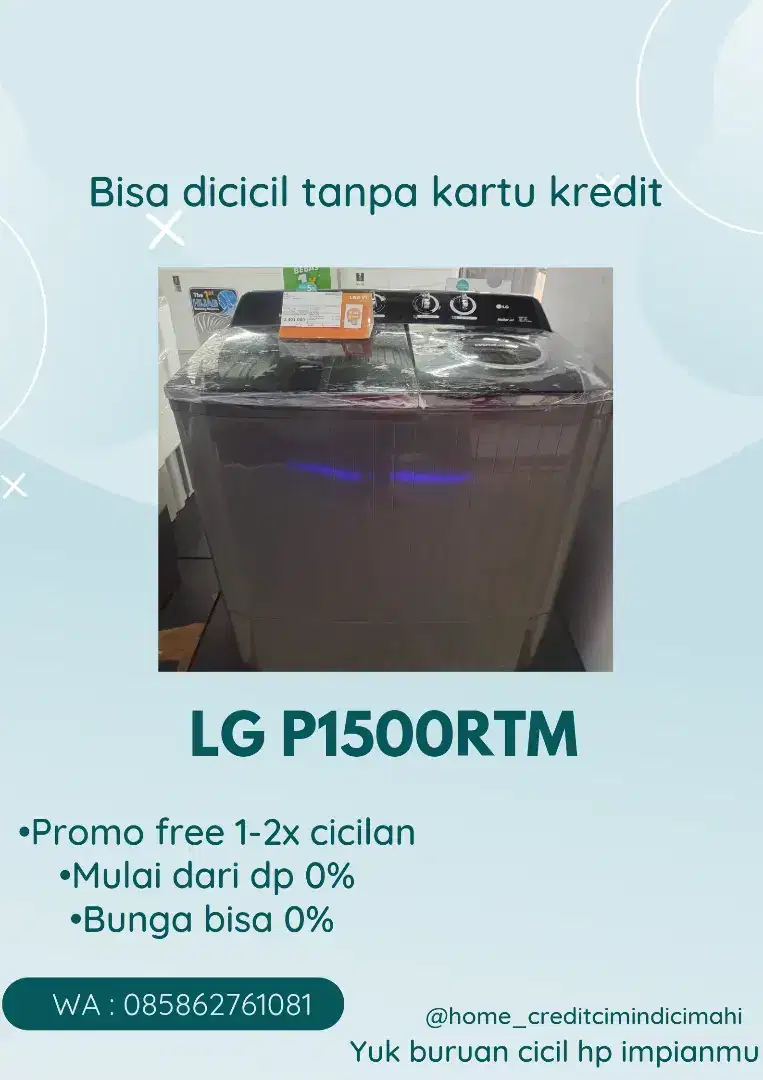 BISA KREDIT MESIN CUCI LG DENGAN BUNGA 0%