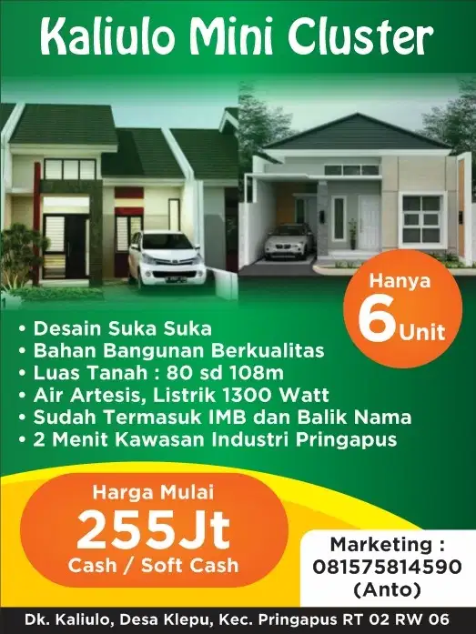 promo rumah komersil di kawasan industri pringapus