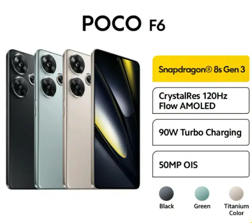 Poco F6 _12/512(Black) New Garansi Resmi