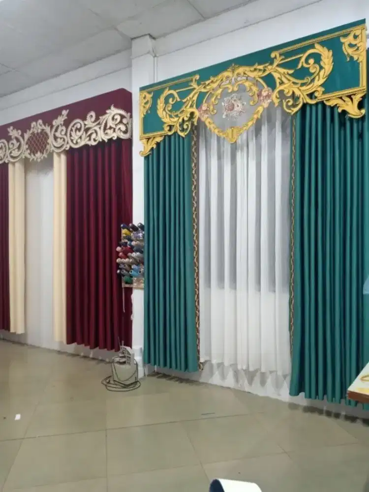 Jual gordyn gorden tirai vertikal roll blind jasa wallpaper dinding vi