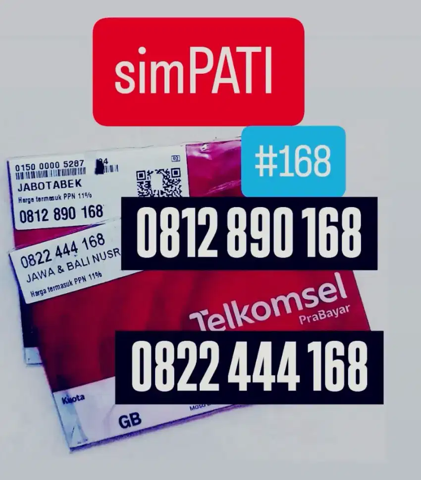 Nomor Cantik Simpati 10 Digit super cantik langka