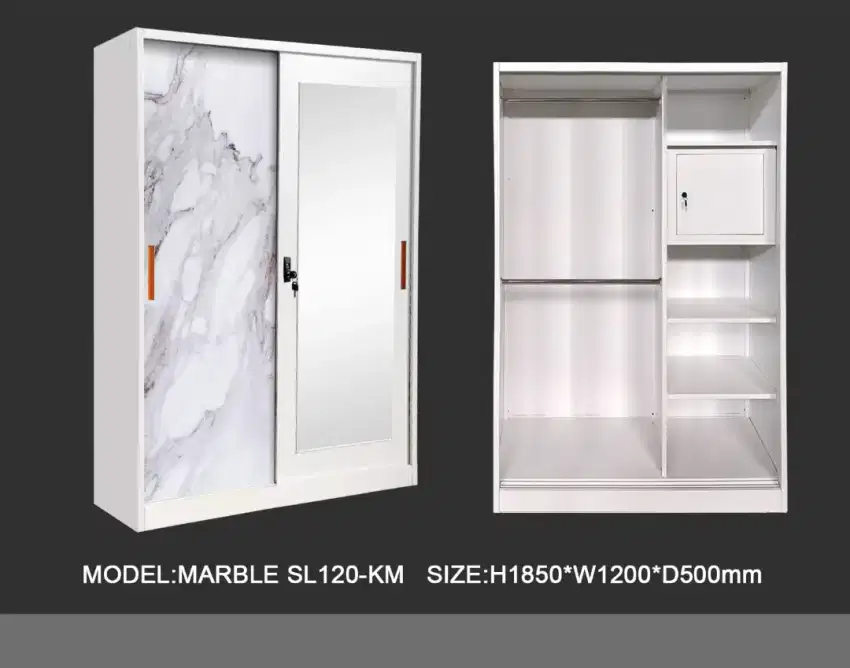 Lemari pakaian 2 pintu MARBLE