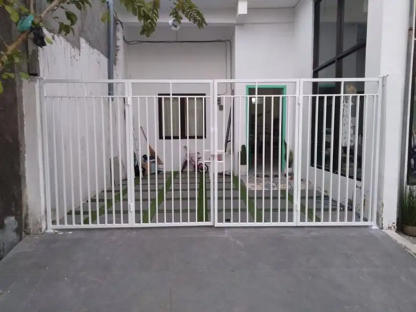 pagar minimalis,pagar conwood,pagar plat besi