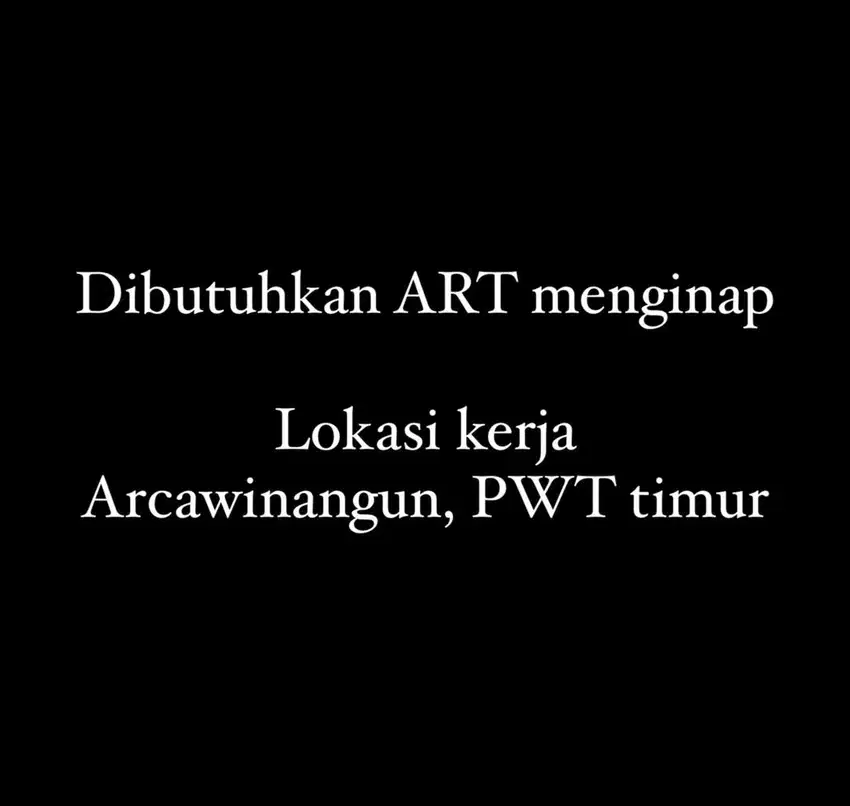 ART menginap purwokerto